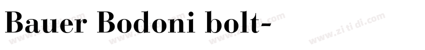 Bauer Bodoni bolt字体转换